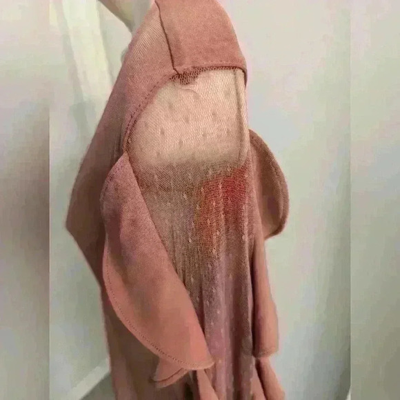 Express Mauve Bodycon Ruffle and Lace Sleeve Dress Size M - Picture 5 of 12